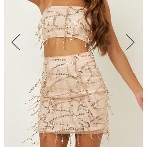 Sequin 2 piece dress